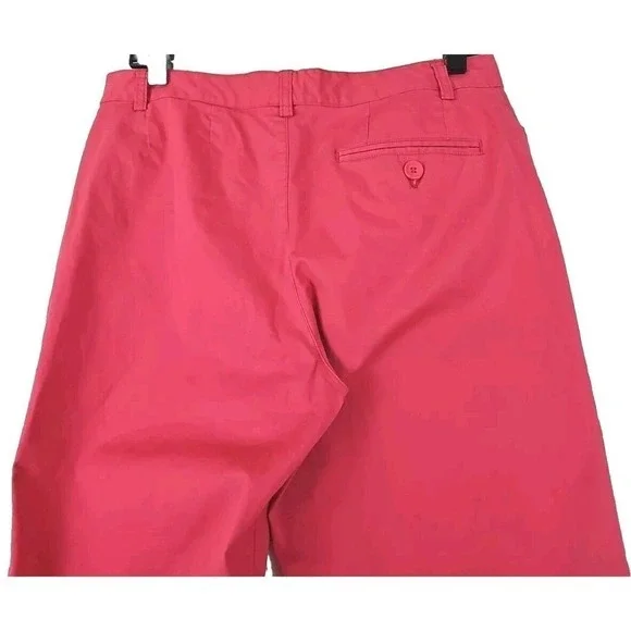 Havana Jacks Cafe ~Woman Size 10~ Coral Pink Straight Rayon High Rise Crop Pants - Picture 8 of 9